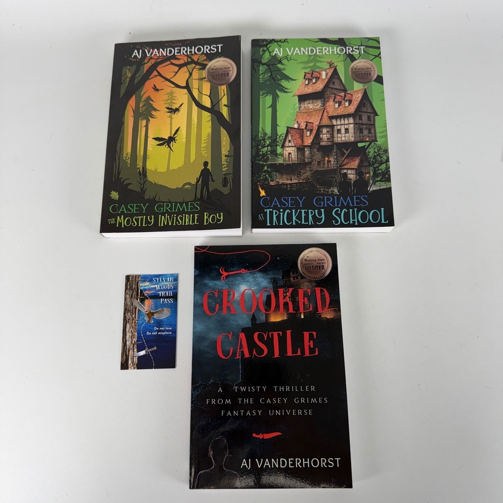 AJ Vanderhorst Casey Grimes Series 3 Book Set Mostly Invisible Boy Fantasy